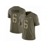 Men Nike Philadelphia Eagles #6 Caleb Sturgis Limited Olive Camo 2017 Salute to Service NFL Jerse