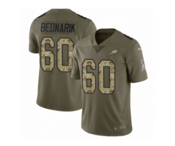 Men Nike Philadelphia Eagles #60 Chuck Bednarik Limited Olive Camo 2017 Salute to Service NFL Jersey