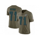 Men Nike Philadelphia Eagles #71 Jason Peters Limited Olive 2017 Salute to Service NFL Jersey