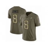 Men Nike Philadelphia Eagles #8 Donnie Jones Limited Olive Camo 2017 Salute to Service NFL Jersey