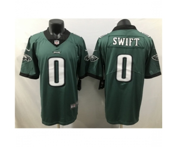 Men Philadelphia Eagles 0 D'Andre Swift Green 2023 Draft Vapor Limited Stitched Football Jersey