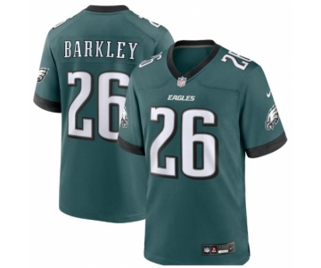 Men Philadelphia Eagles 26 SAQUON BARKLEY Green Vapor Untouchable Limited Stitched Football Jersey