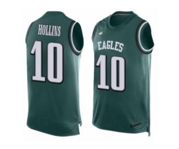 Men's Nike Philadelphia Eagles #10 Mack Hollins Limited Midnight Green Player Name & Number Tank Top NFL Jersey