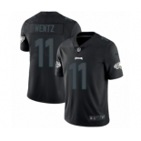 Men's Nike Philadelphia Eagles #11 Carson Wentz Limited Black Rush Impact NFL Jersey