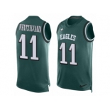 Men's Nike Philadelphia Eagles #11 Carson Wentz Limited Midnight Green Player Name & Number Tank Top Wentzylvania NFL Jersey