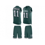 Men's Nike Philadelphia Eagles #11 Carson Wentz Limited Midnight Green Tank Top Suit Wentzylvania NFL Jersey