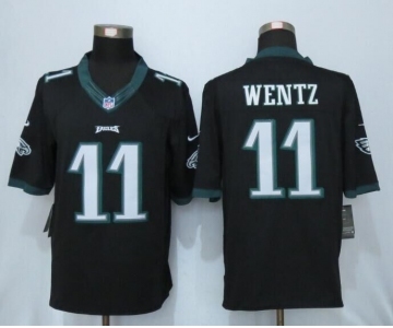 Men's Nike Philadelphia Eagles #11 Carson Wentz Limited Midnight black NFL Jersey[Wentz]