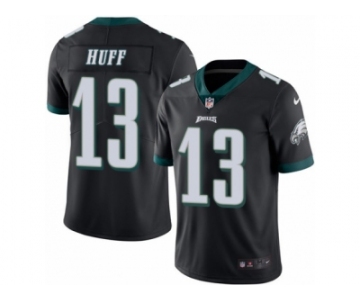 Men's Nike Philadelphia Eagles #13 Josh Huff Limited Black Rush NFL Jersey