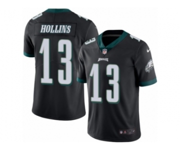 Men's Nike Philadelphia Eagles #13 Mack Hollins Limited Black Rush NFL Jersey