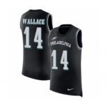 Men's Nike Philadelphia Eagles #14 Mike Wallace Black Rush Player Name & Number Tank Top NFL Jersey