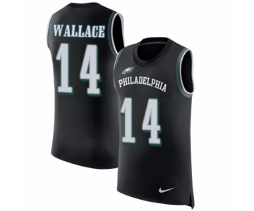 Men's Nike Philadelphia Eagles #14 Mike Wallace Black Rush Player Name & Number Tank Top NFL Jersey