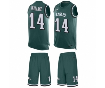 Men's Nike Philadelphia Eagles #14 Mike Wallace Limited Midnight Green Tank Top Suit NFL Jersey