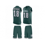 Men's Nike Philadelphia Eagles #18 Dorial Green-Beckham Limited Midnight Green Tank Top Suit NFL Jersey