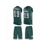 Men's Nike Philadelphia Eagles #19 Donnel Pumphrey Limited Midnight Green Tank Top Suit NFL Jersey