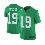 Men's Nike Philadelphia Eagles #19 Golden Tate III Limited Green Rush Vapor Untouchable NFL Jersey