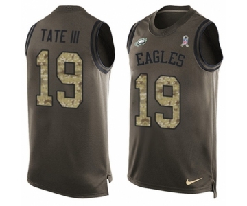 Men's Nike Philadelphia Eagles #19 Golden Tate III Limited Green Salute to Service Tank Top NFL Jersey