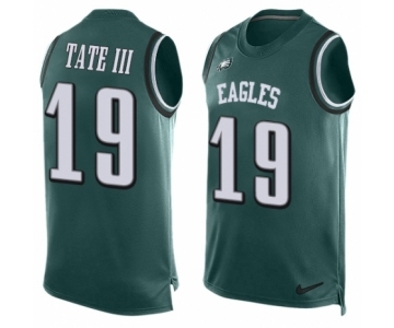 Men's Nike Philadelphia Eagles #19 Golden Tate III Limited Midnight Green Player Name & Number Tank Top NFL Jersey