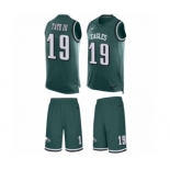 Men's Nike Philadelphia Eagles #19 Golden Tate III Limited Midnight Green Tank Top Suit NFL Jersey