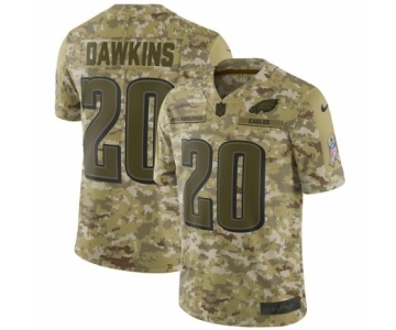 Men's Nike Philadelphia Eagles #20 Brian Dawkins Limited Camo 2018 Salute to Service NFL Jersey