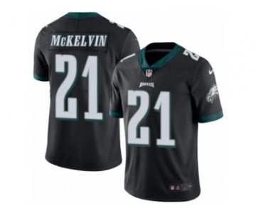 Men's Nike Philadelphia Eagles #21 Leodis McKelvin Limited Black Rush NFL Jersey