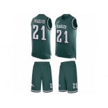 Men's Nike Philadelphia Eagles #21 Leodis McKelvin Limited Midnight Green Tank Top Suit NFL Jersey