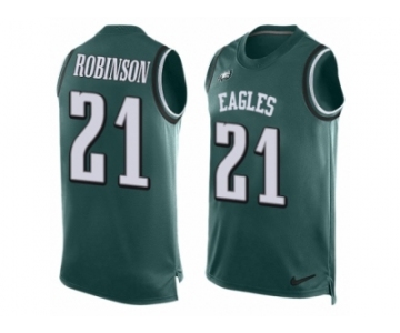 Men's Nike Philadelphia Eagles #21 Patrick Robinson Limited Midnight Green Player Name & Number Tank Top NFL Jersey