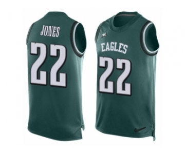 Men's Nike Philadelphia Eagles #22 Sidney Jones Limited Midnight Green Player Name & Number Tank Top NFL Jersey