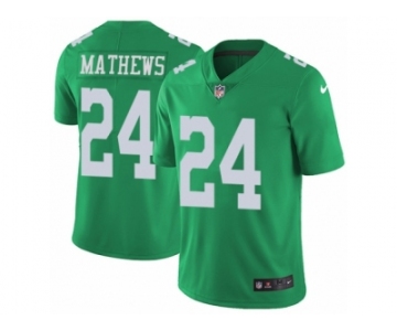 Men's Nike Philadelphia Eagles #24 Ryan Mathews Limited Green Rush NFL Jersey