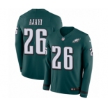 Men's Nike Philadelphia Eagles #26 Jay Ajayi Limited Green Therma Long Sleeve NFL Jersey