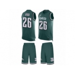 Men's Nike Philadelphia Eagles #26 Sidney Jones Limited Midnight Green Tank Top Suit NFL Jersey