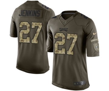 Men's Nike Philadelphia Eagles #27 Malcolm Jenkins Limited Green Salute to Service NFL Jersey