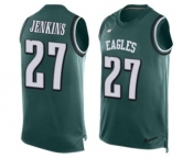 Men's Nike Philadelphia Eagles #27 Malcolm Jenkins Limited Midnight Green Player Name & Number Tank Top NFL Jersey