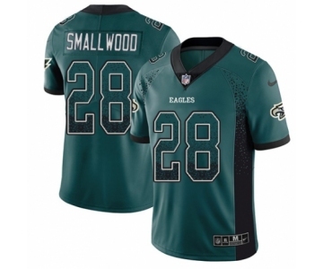 Men's Nike Philadelphia Eagles #28 Wendell Smallwood Limited Green Rush Drift Fashion NFL Jersey