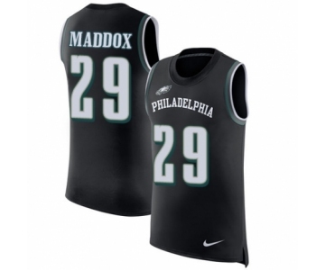 Men's Nike Philadelphia Eagles #29 Avonte Maddox Black Rush Player Name & Number Tank Top NFL Jersey