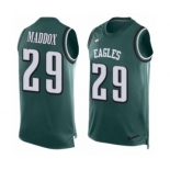 Men's Nike Philadelphia Eagles #29 Avonte Maddox Limited Midnight Green Player Name & Number Tank Top NFL Jersey