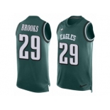 Men's Nike Philadelphia Eagles #29 Terrence Brooks Limited Midnight Green Player Name & Number Tank Top NFL Jersey