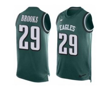 Men's Nike Philadelphia Eagles #29 Terrence Brooks Limited Midnight Green Player Name & Number Tank Top NFL Jersey