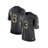 Men's Nike Philadelphia Eagles #3 Matt McGloin Limited Black 2016 Salute to Service NFL Jersey