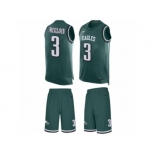 Men's Nike Philadelphia Eagles #3 Matt McGloin Limited Midnight Green Tank Top Suit NFL Jersey