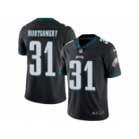 Men's Nike Philadelphia Eagles #31 Wilbert Montgomery Limited Black Rush NFL Jersey