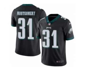 Men's Nike Philadelphia Eagles #31 Wilbert Montgomery Limited Black Rush NFL Jersey