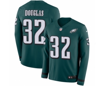 Men's Nike Philadelphia Eagles #32 Rasul Douglas Limited Green Therma Long Sleeve NFL Jersey