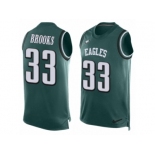 Men's Nike Philadelphia Eagles #33 Ron Brooks Limited Midnight Green Player Name & Number Tank Top NFL Jersey