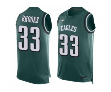 Men's Nike Philadelphia Eagles #33 Ron Brooks Limited Midnight Green Player Name & Number Tank Top NFL Jersey