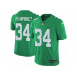 Men's Nike Philadelphia Eagles #34 Donnel Pumphrey Limited Green Rush NFL Jersey