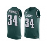 Men's Nike Philadelphia Eagles #34 Donnel Pumphrey Limited Midnight Green Player Name & Number Tank Top NFL Jersey