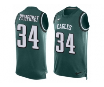 Men's Nike Philadelphia Eagles #34 Donnel Pumphrey Limited Midnight Green Player Name & Number Tank Top NFL Jersey