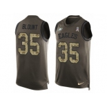 Men's Nike Philadelphia Eagles #35 LeGarrette Blount Limited Green Salute to Service Tank Top NFL Jersey