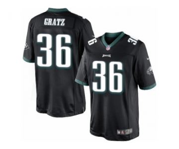 Men's Nike Philadelphia Eagles #36 Dwayne Gratz Limited Black Alternate NFL Jersey