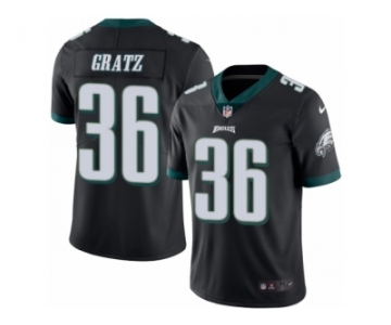 Men's Nike Philadelphia Eagles #36 Dwayne Gratz Limited Green Rush NFL Jersey